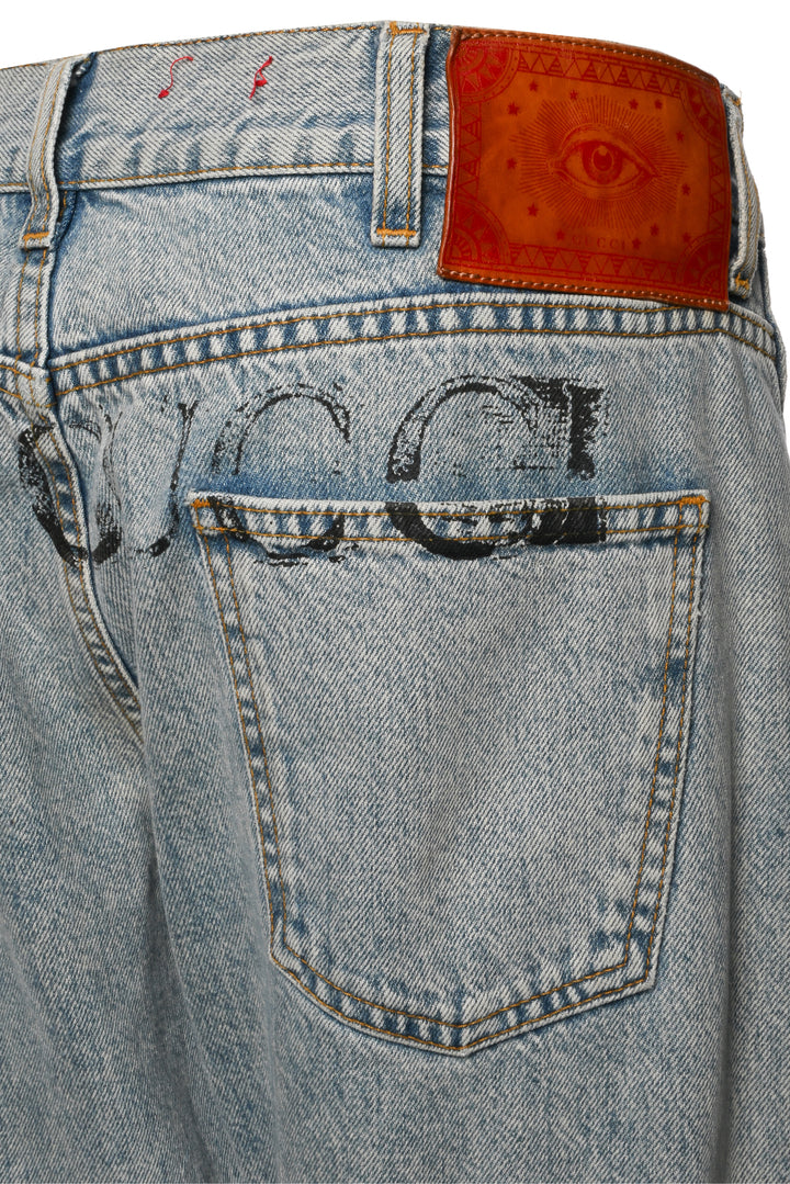 Gucci Size 36 Men's Back Logo Distressed Jeans