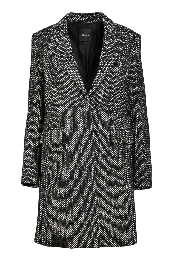 Theory Size 2 Mid-Length Tweed Coat