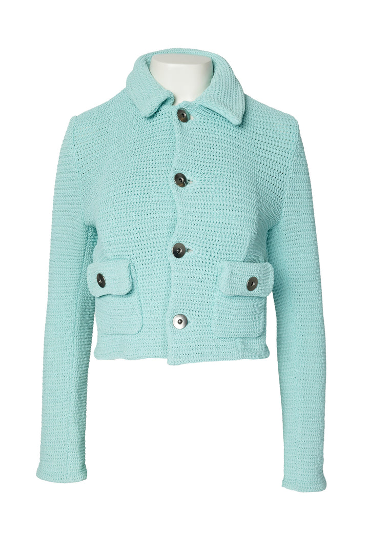 Bottega Veneta Size 38 Cropped Knitted Jacket