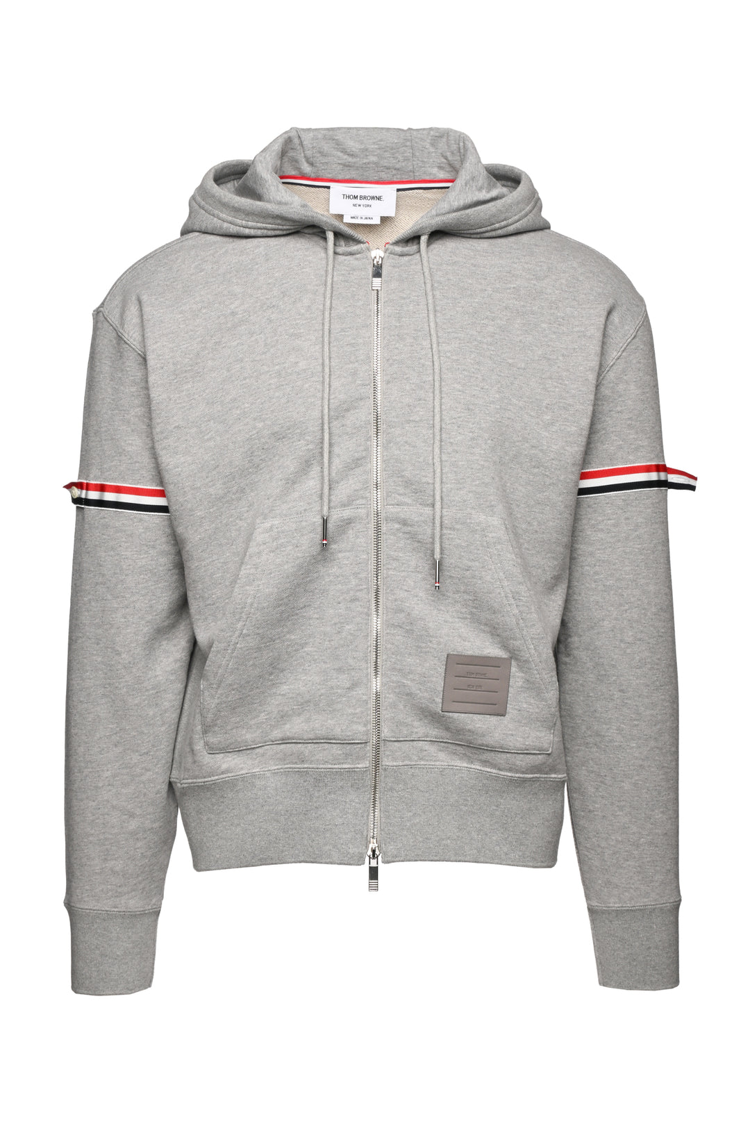 Thom Browne Size 1 Men's Loopback Jersey Armband Relaxed Zip Up Hoodie
