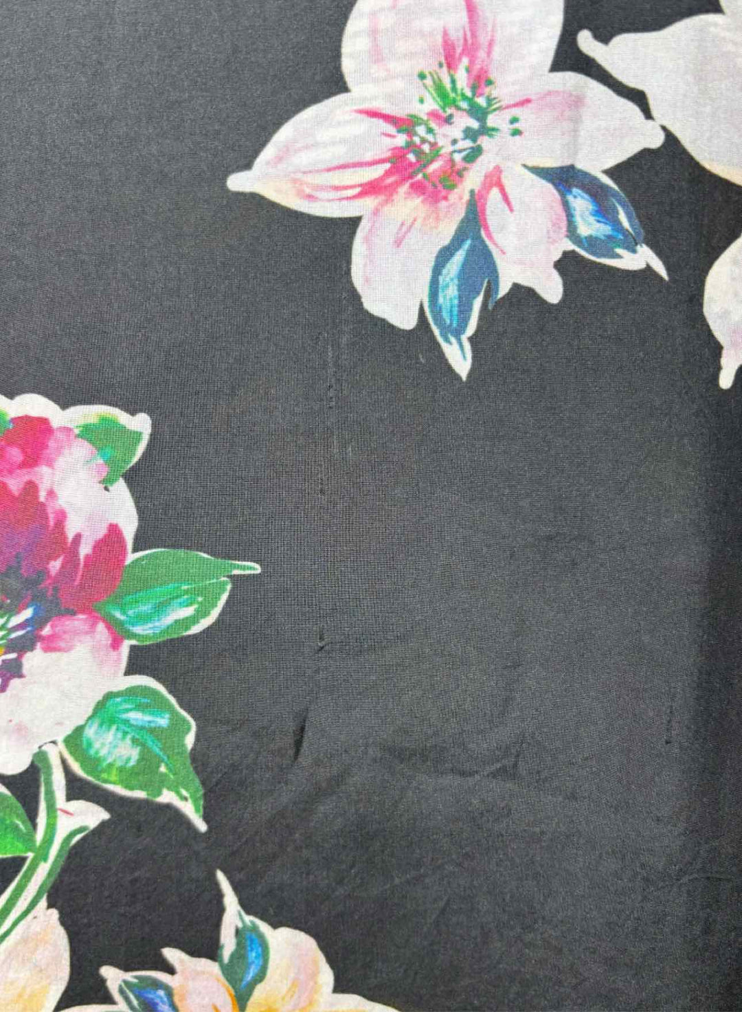Johnny Was Size XS Floral Embroidered Silk Reversible  Kimono