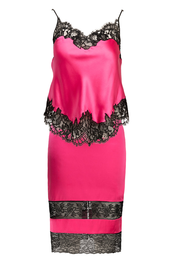 Givenchy Size 34 Silk Lace Trimmed Top & Skirt Set