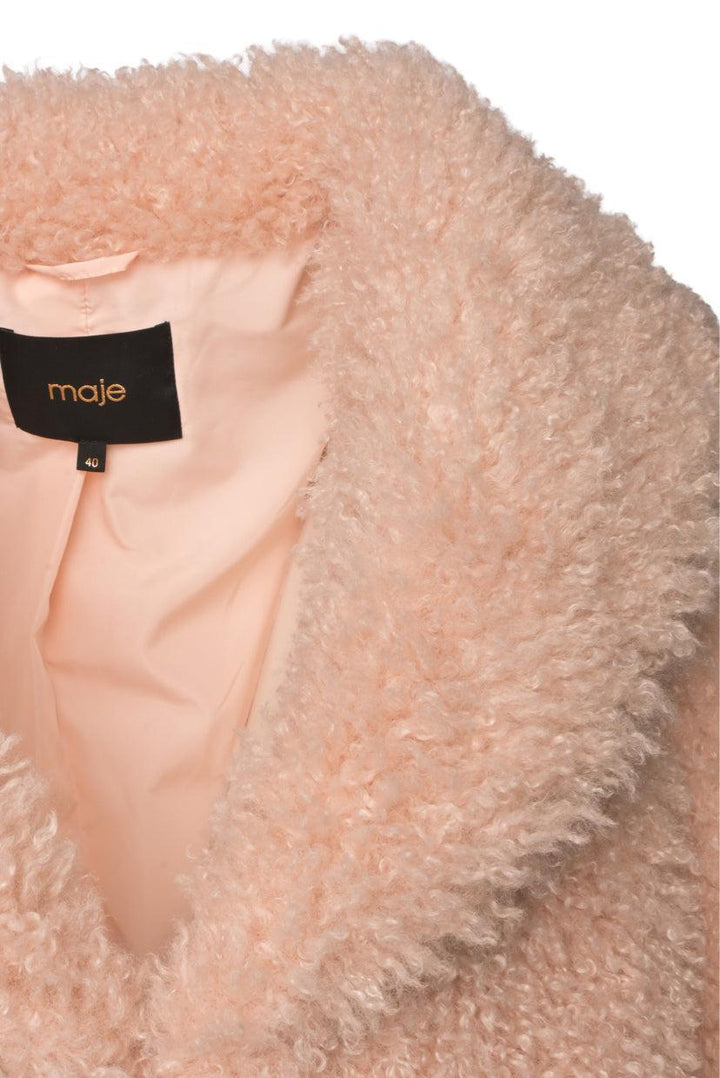 maje Size 40 Faux Fur Coat