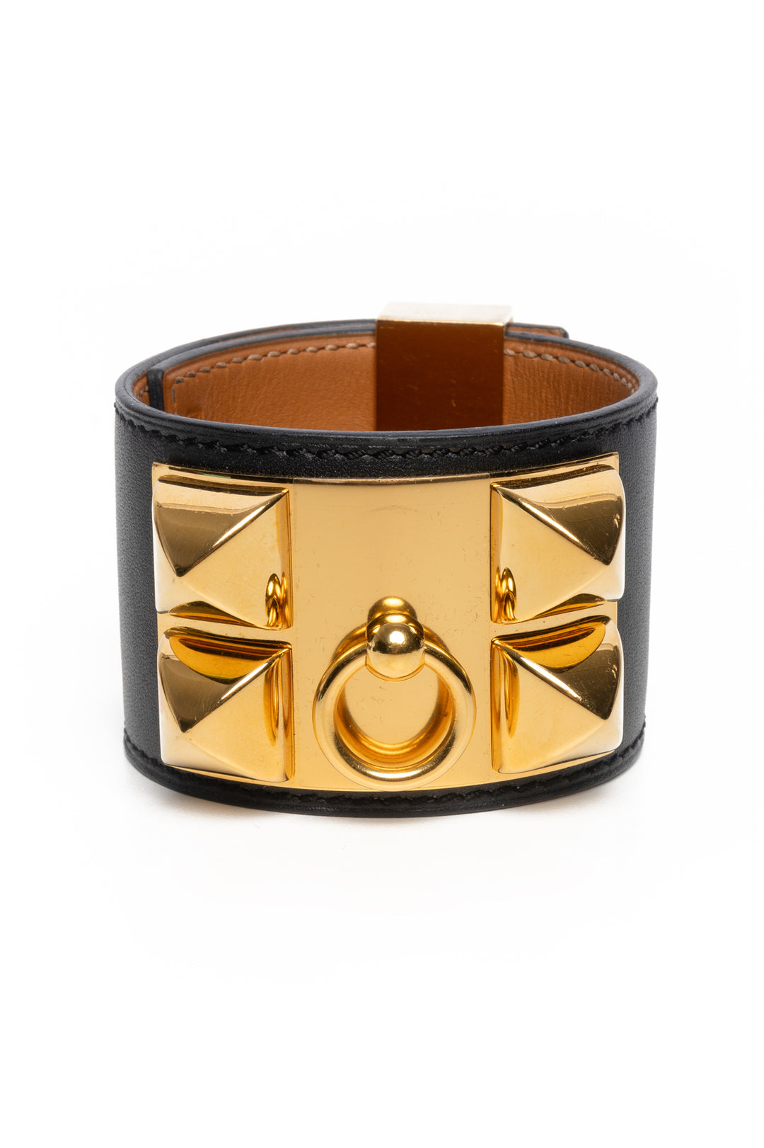 Hermes Collier De Chien Studded Leather Bracelet