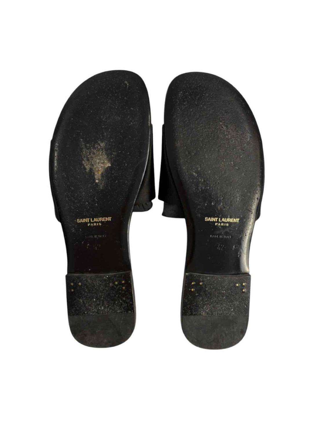 Saint Laurent Size 42 Men's Carlyle Silk Satin Crepe Slide Sandals