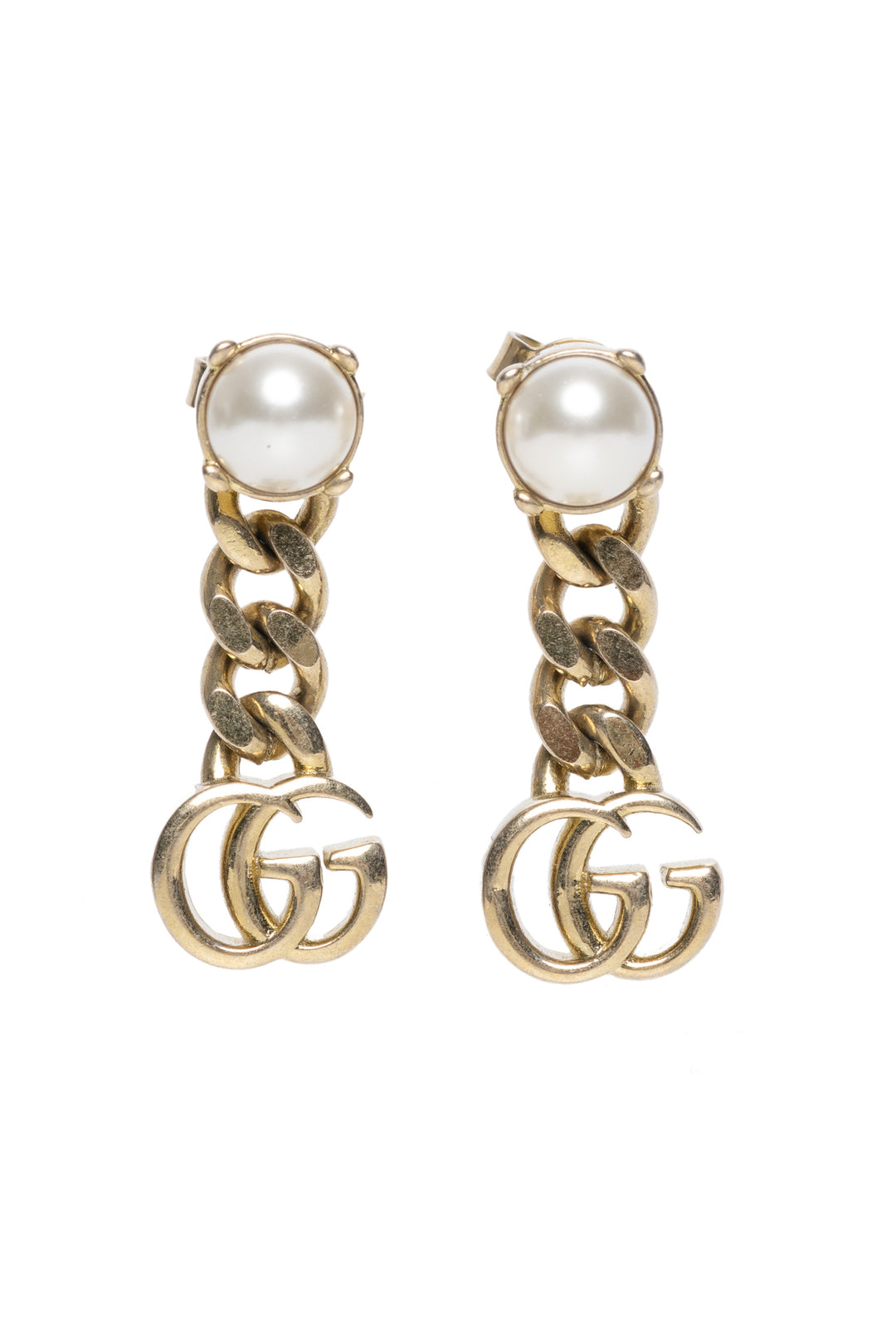 Gucci Pearl Double G Earrings