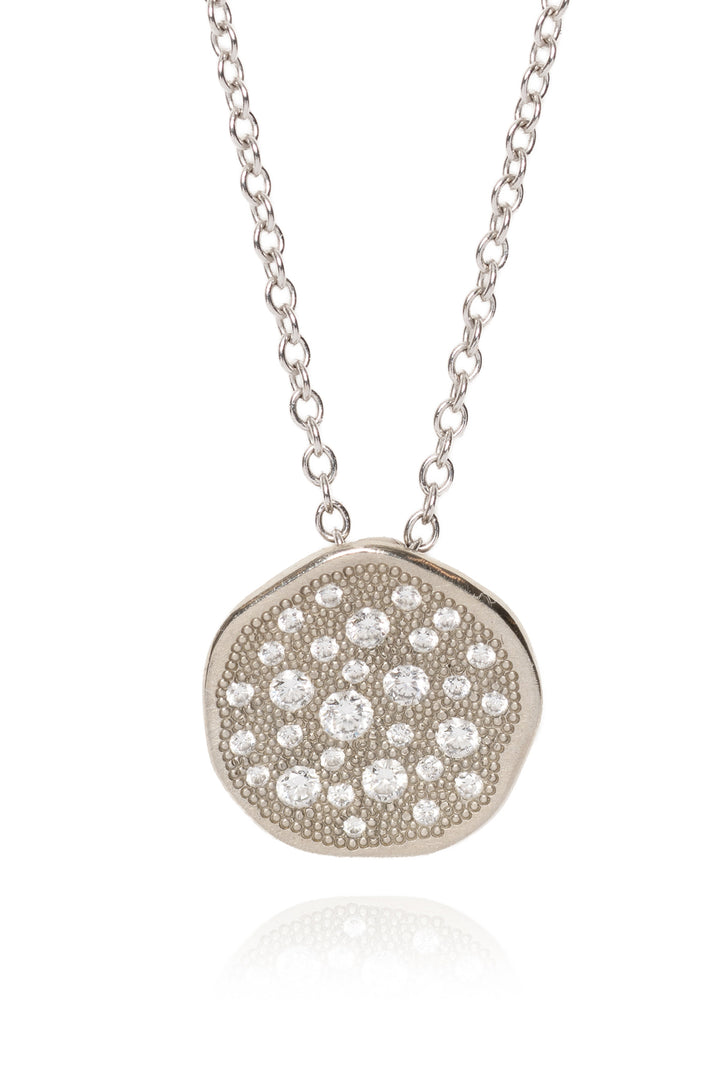 Anne Sportun 14k White Gold Medium Stardust Pendant Necklace