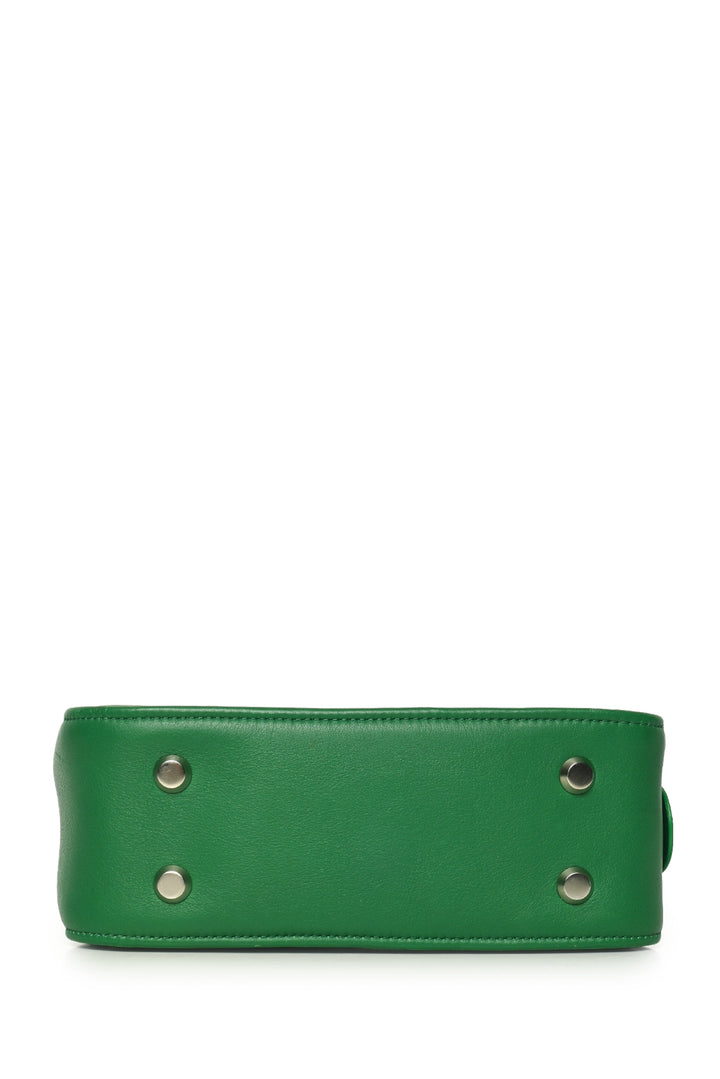 Balenciaga F/W 2017 Calfskin Leather Logo Triangle Duffle Crossbody Small