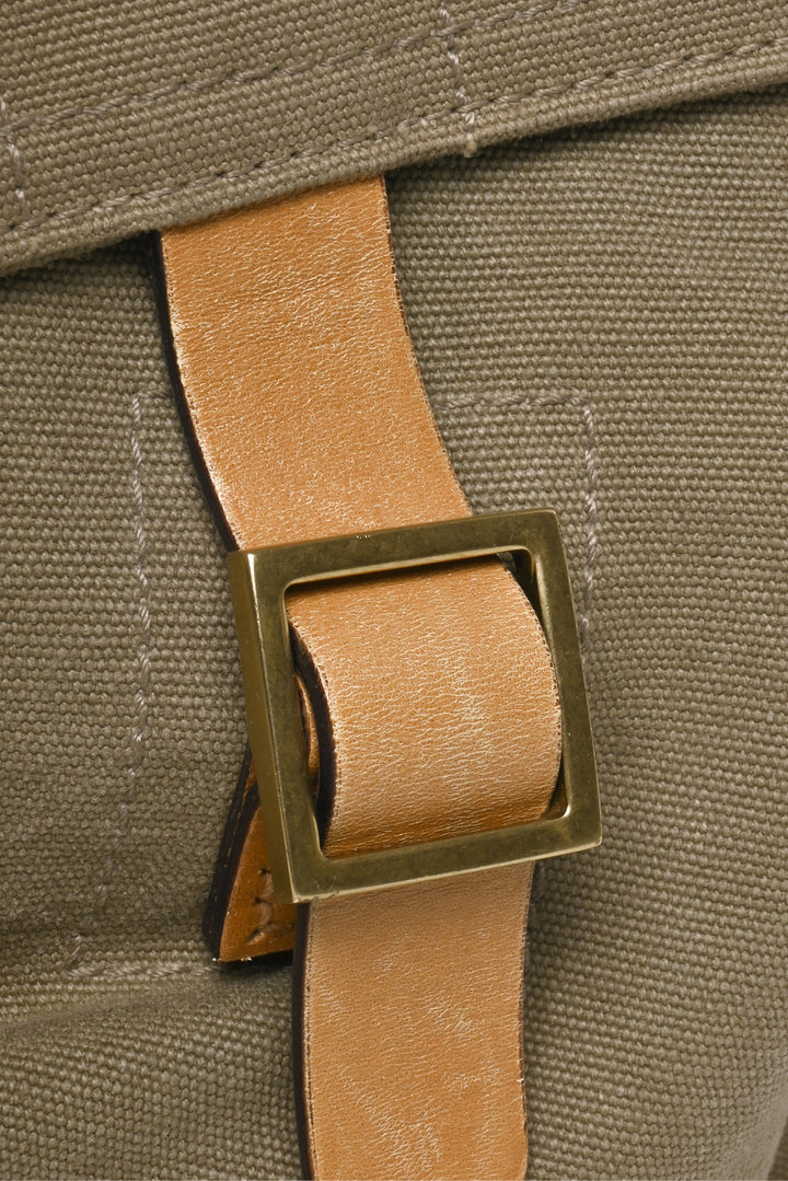 Gucci Vintage Utilitarian Canvas Shoulder Bag