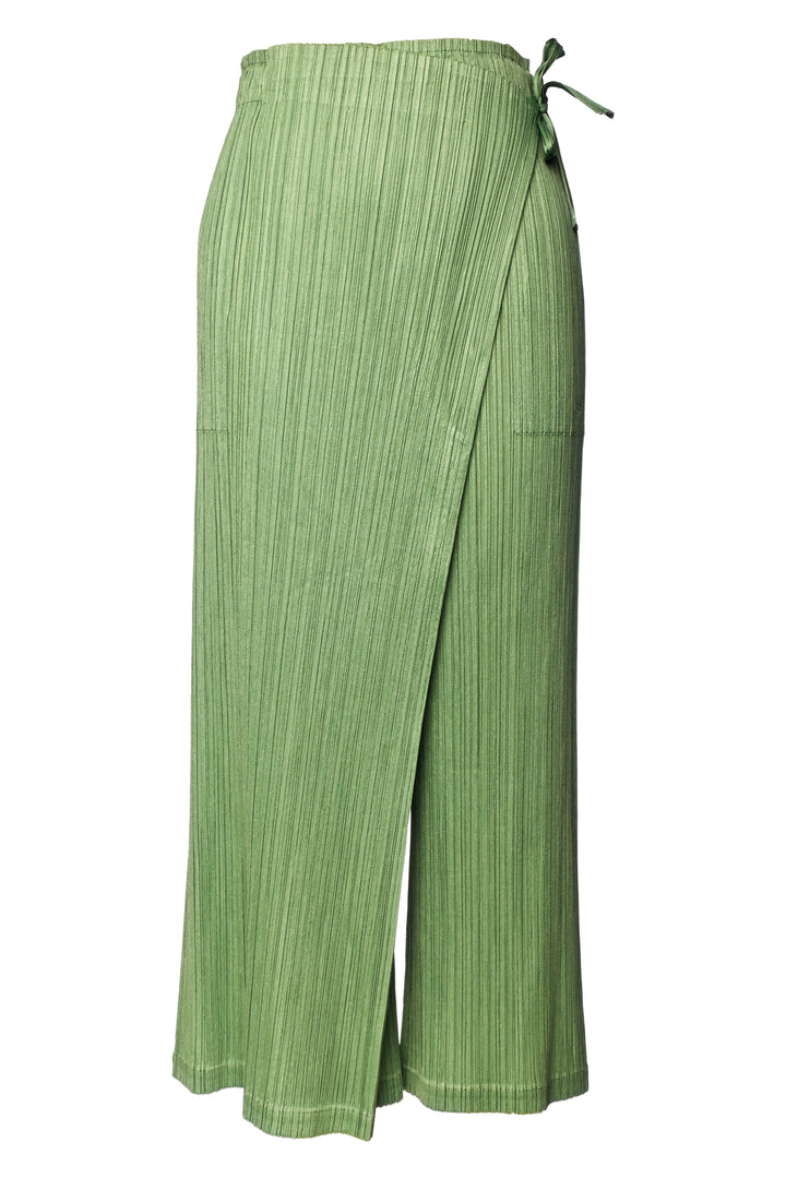 Pleats Please Size 3 Wrap Wide Leg Pleated Pants