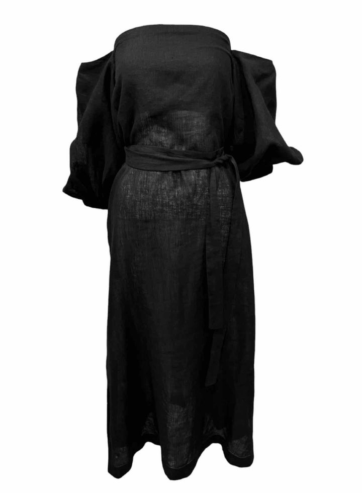 Lisa Marie Fernandez Size 1 Rosie Linen Bubble Sleeve Dress