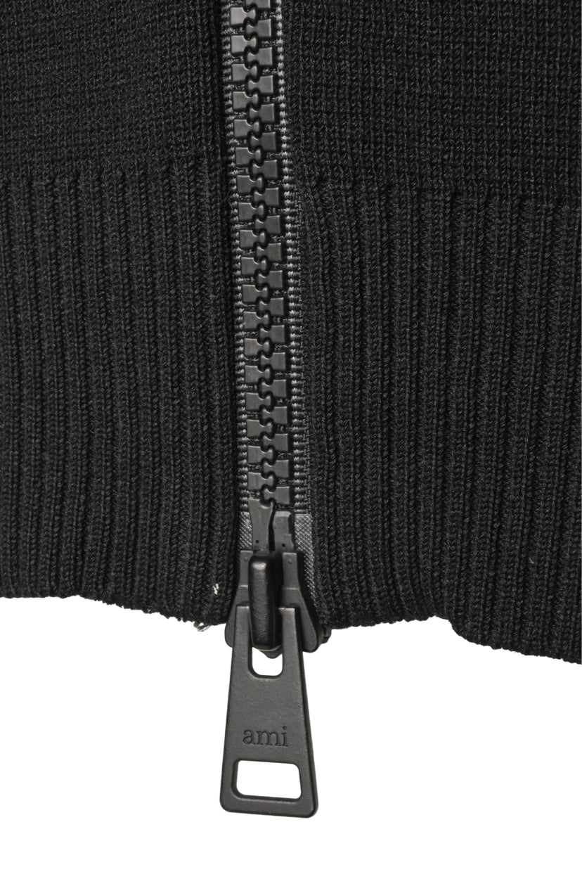 Ami Size M Men's Zip Up Crewneck Sweater