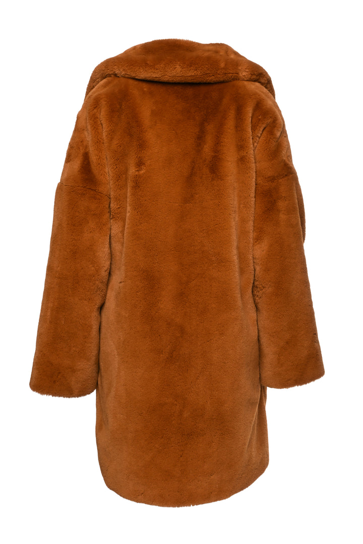 Luisa Cerano Size 6 Faux Fur Coat