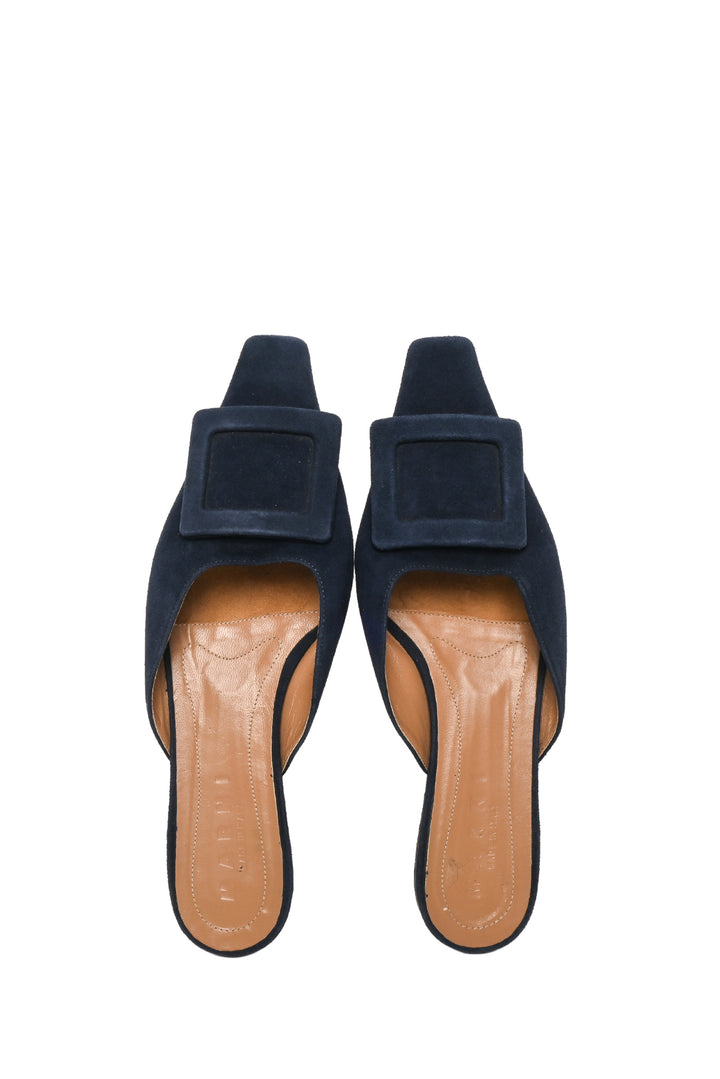 Marni Size 38 Pointed Toe Suede Mules