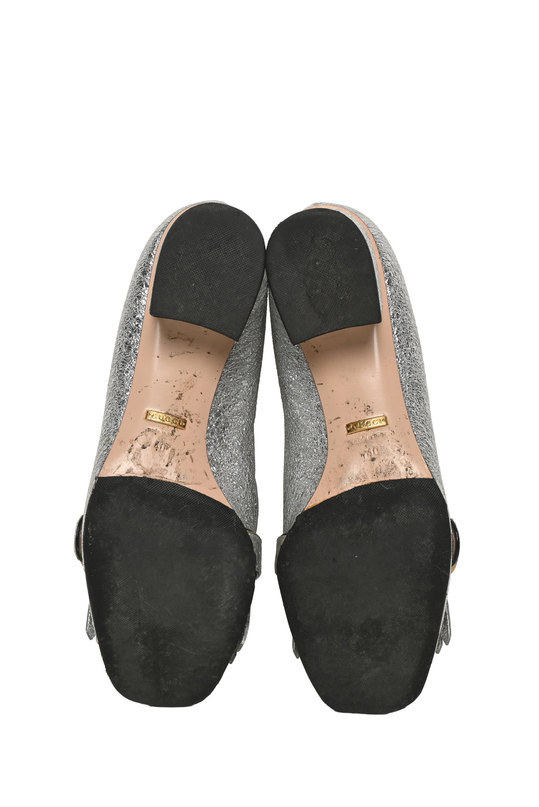 Gucci Size 40 Galassia GG Marmont Fringe Loafer Pumps