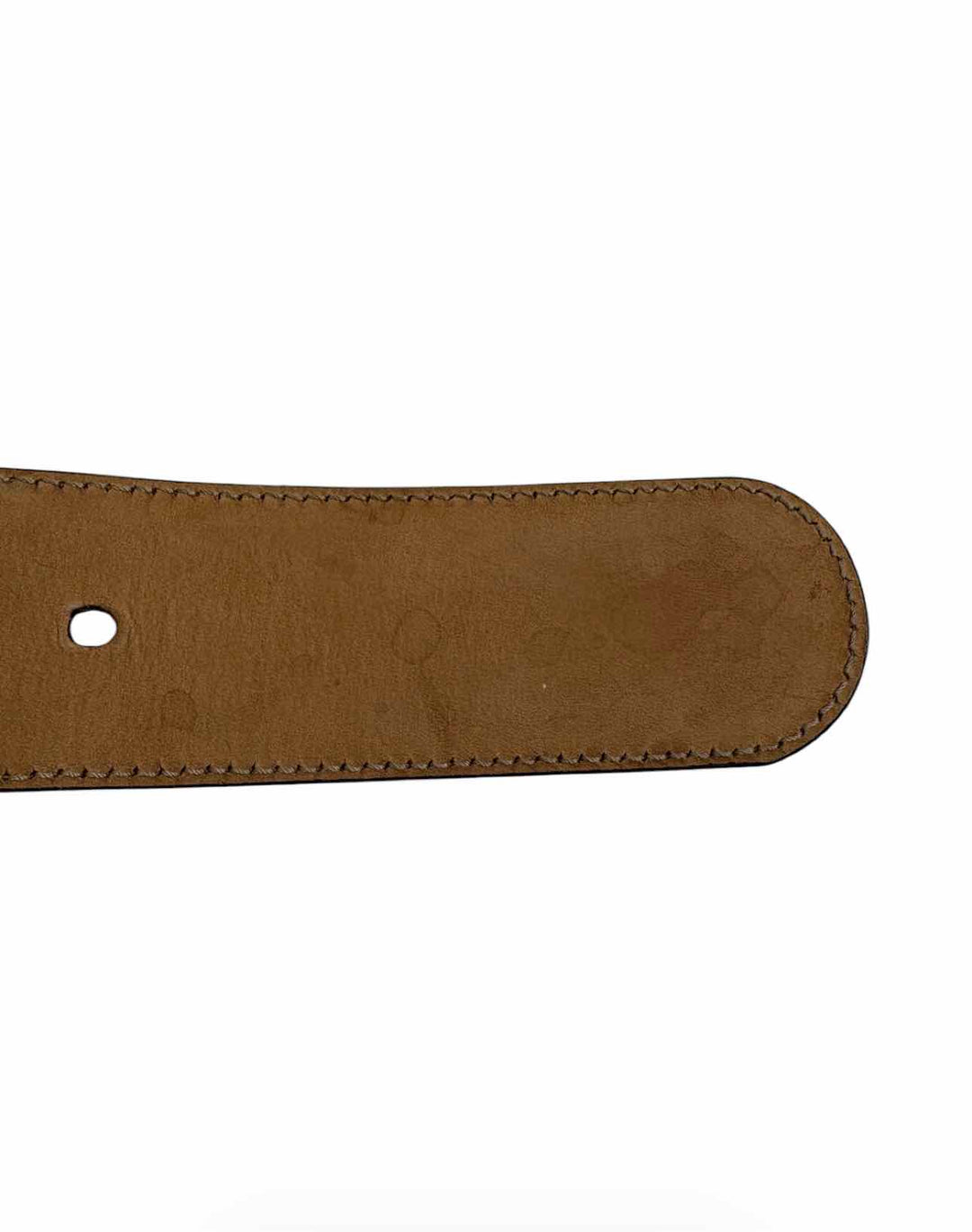 Gucci Size 34 Snakeskin Leather Logo Buckle Belt