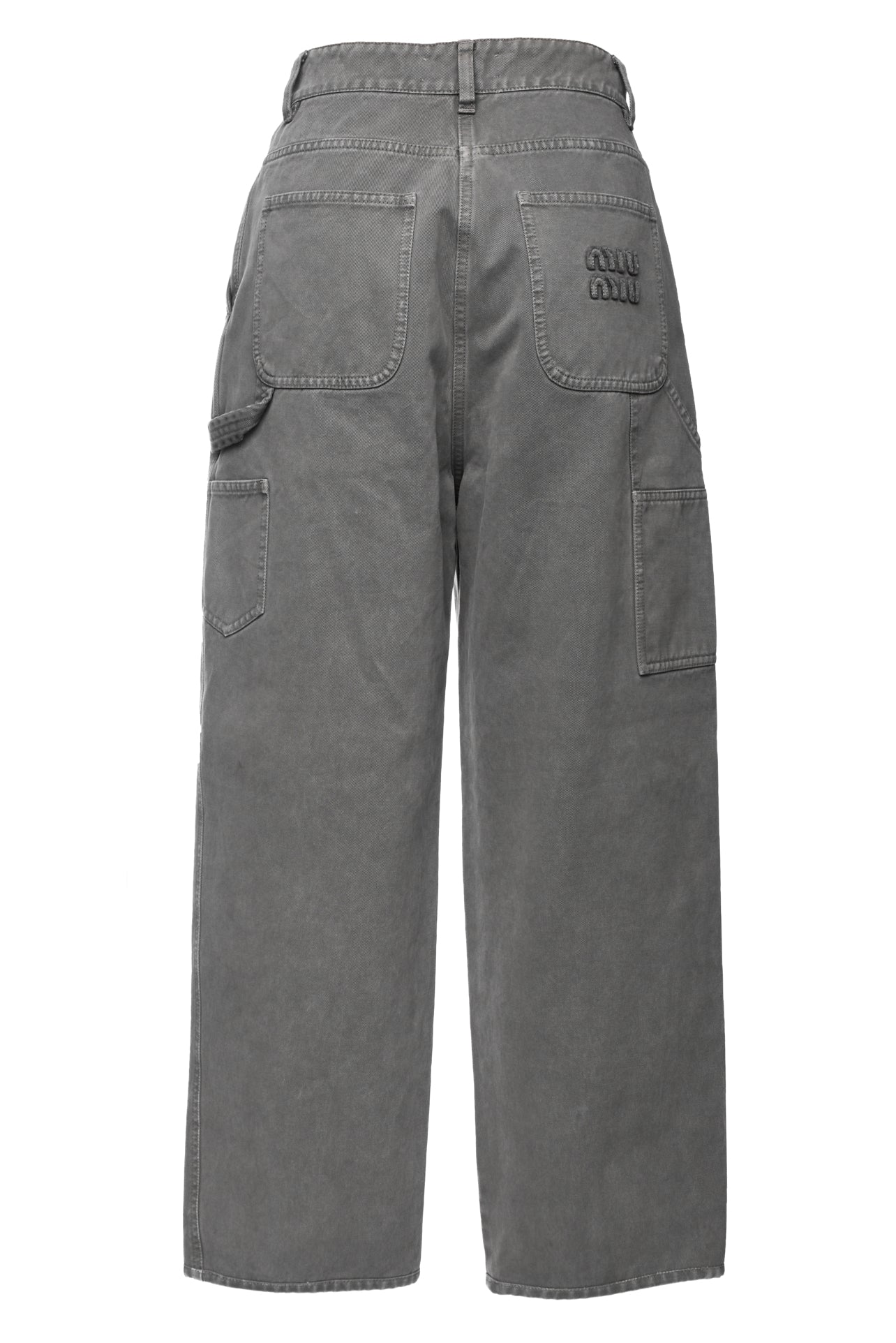Miu Miu Size 0 2023 Back Logo Light Denim Jeans - Luxury Used