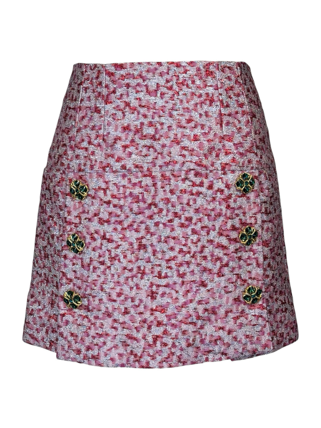 Dolce & Gabbana Size 38 Embellished Jacquard Mini Skirt