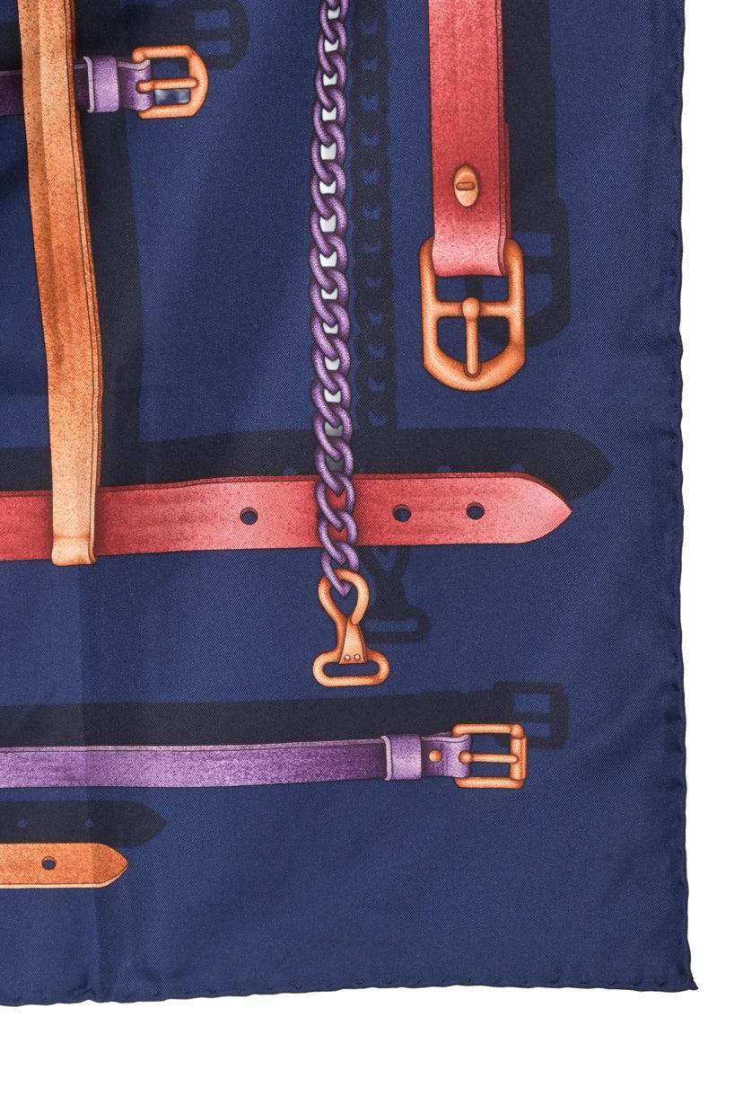 Gucci Belt Strap Printed Silk Square Scarf