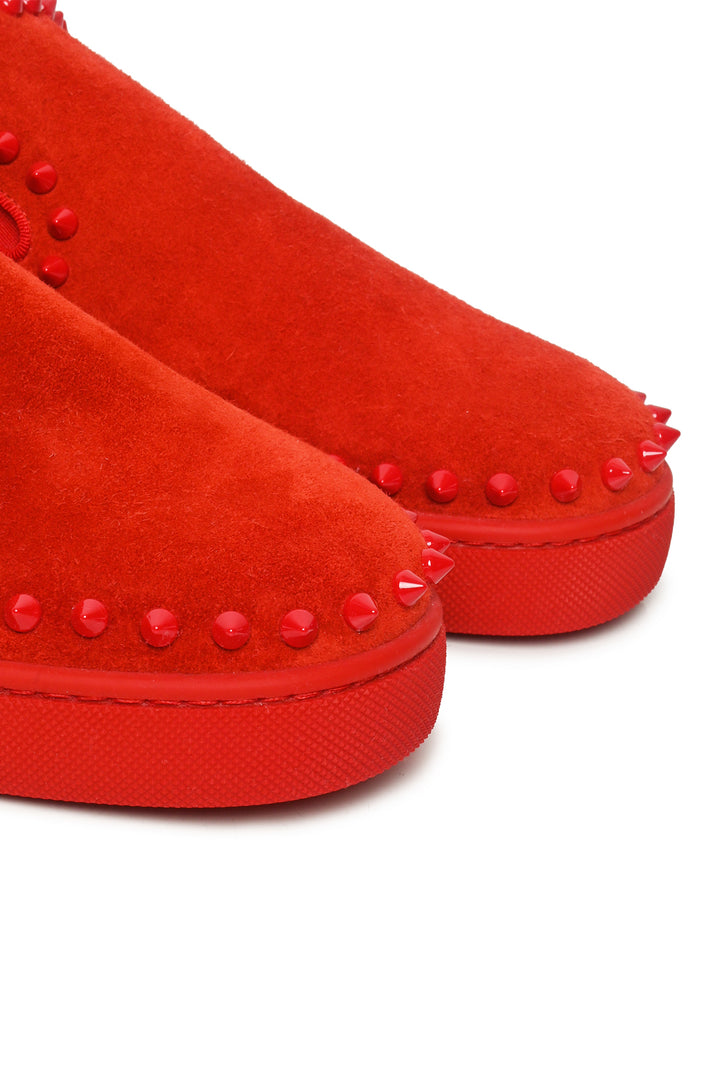 Mens Shoe Size 41.5 Christian Louboutin Men's Pik Boat Suede Sneakers
