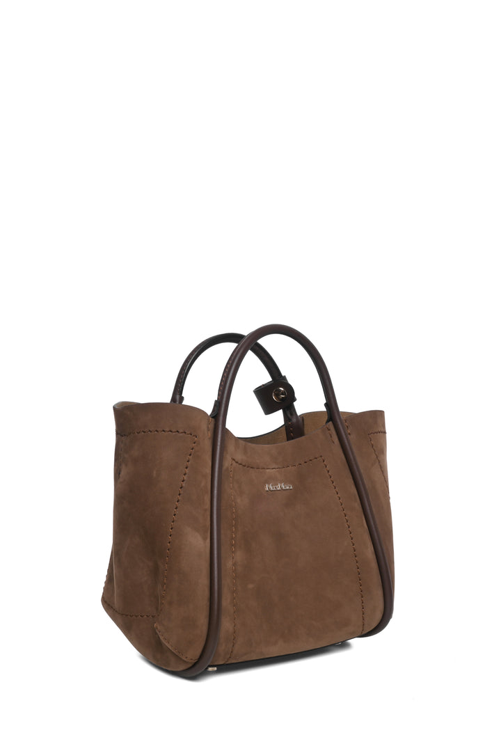 Maxmara Extra Small Nubuck Leather Marine Bag
