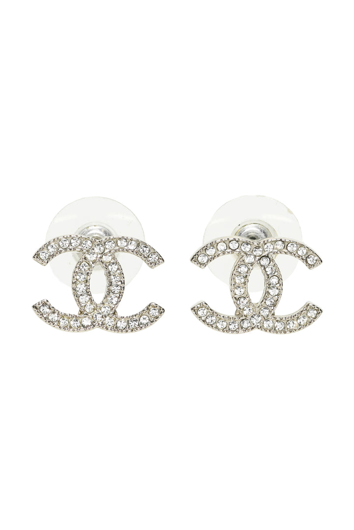 Chanel 2012 CC Crystal Stud Earrings