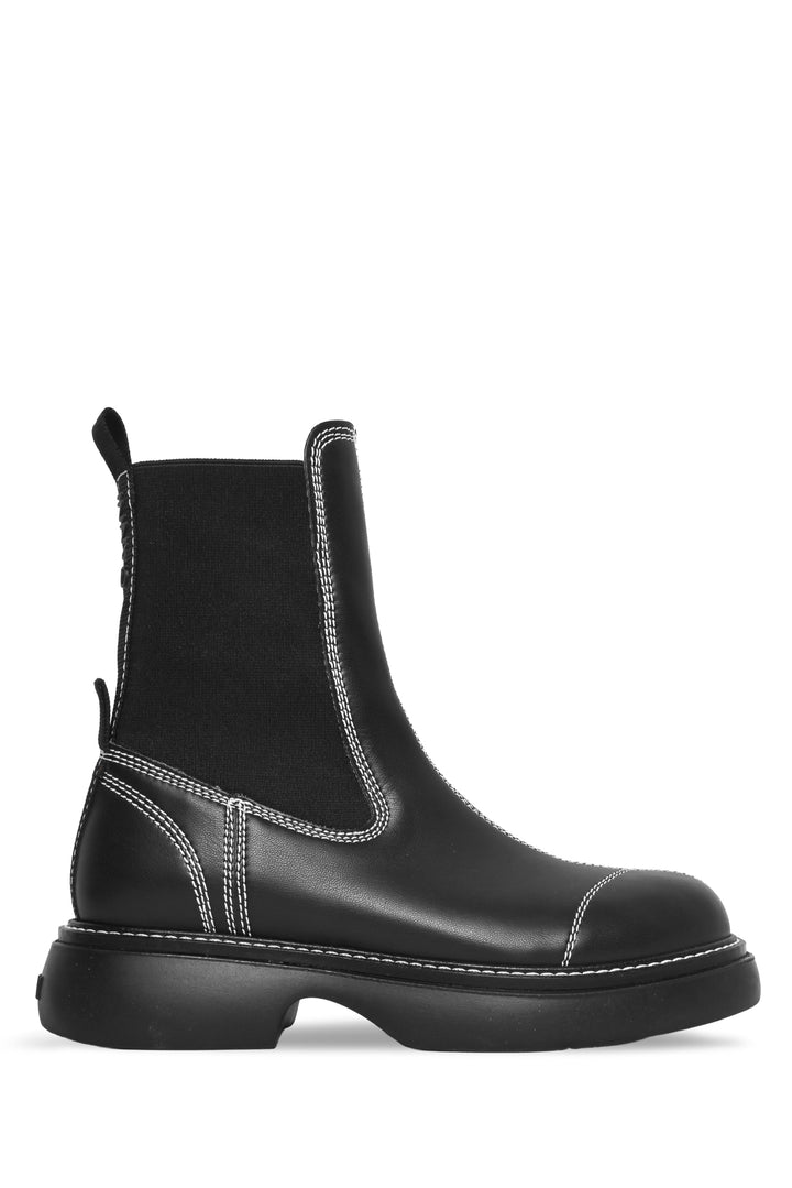 Ganni Size 35 Minimalist Chelsea Ankle Boots