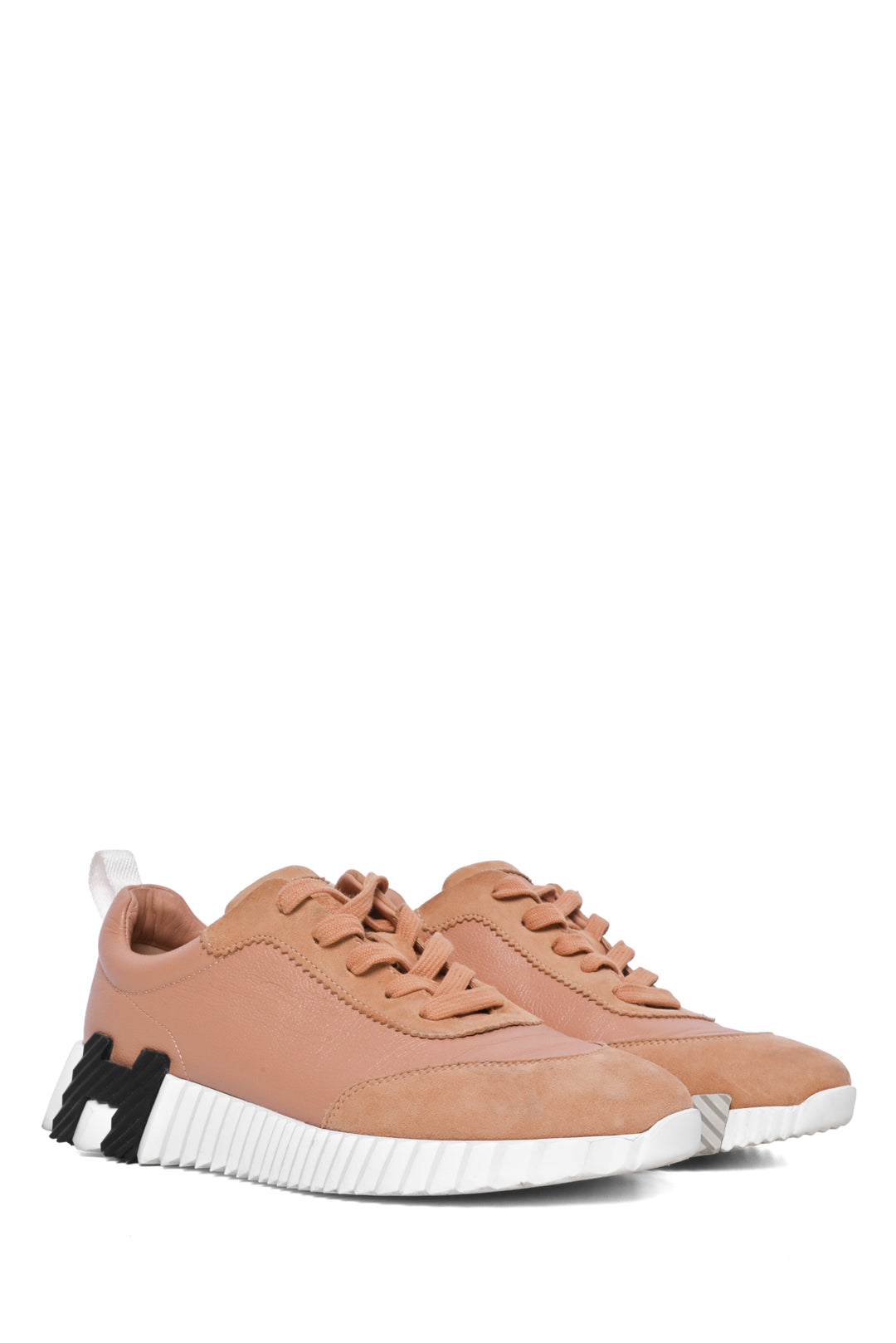 Hermes Size 38 Leather & Suede Bouncing Sneaker