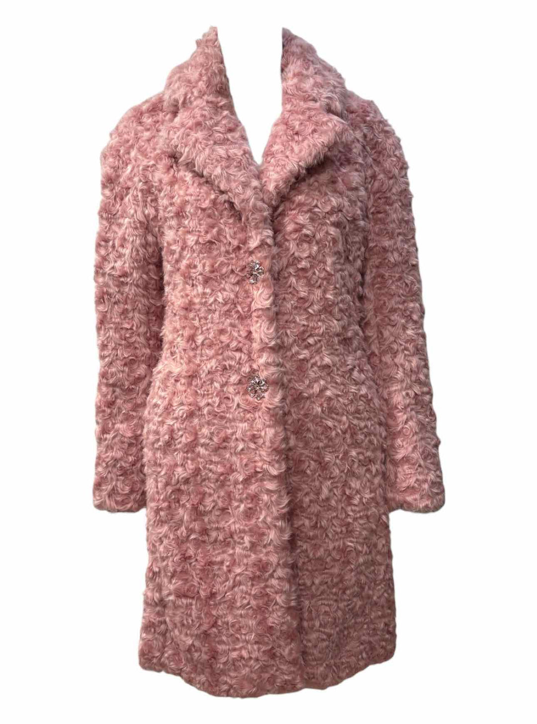 Kate Spade Size S Pink Faux Fur Coat