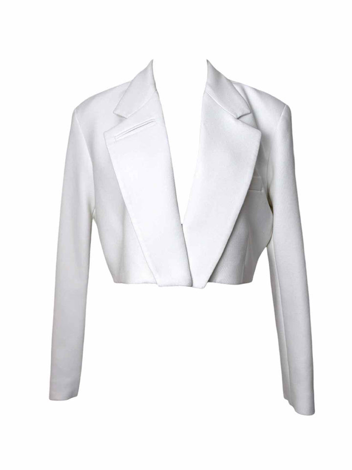 Smythe Size L Poly Cropped  Blazer
