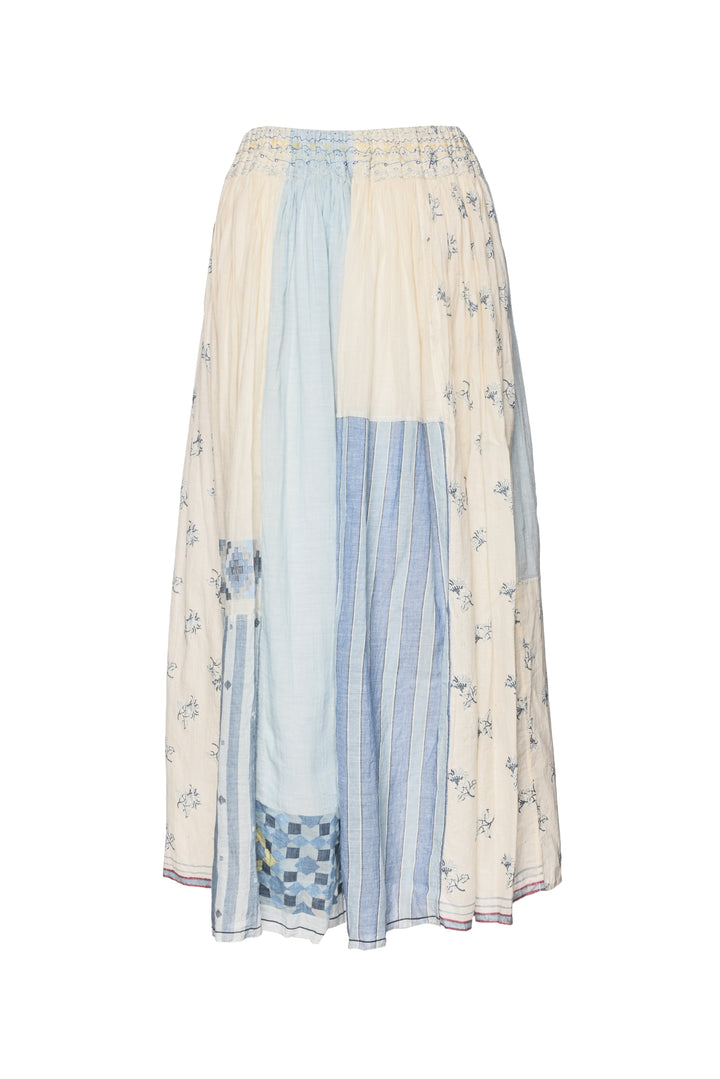 Injiri Size M Patchwork Cotton Midi Skirt