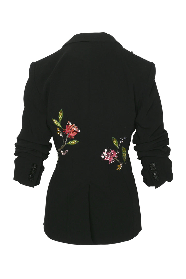 cinq a sept Size 0 Cheyenne Floral Embroidered Blazer