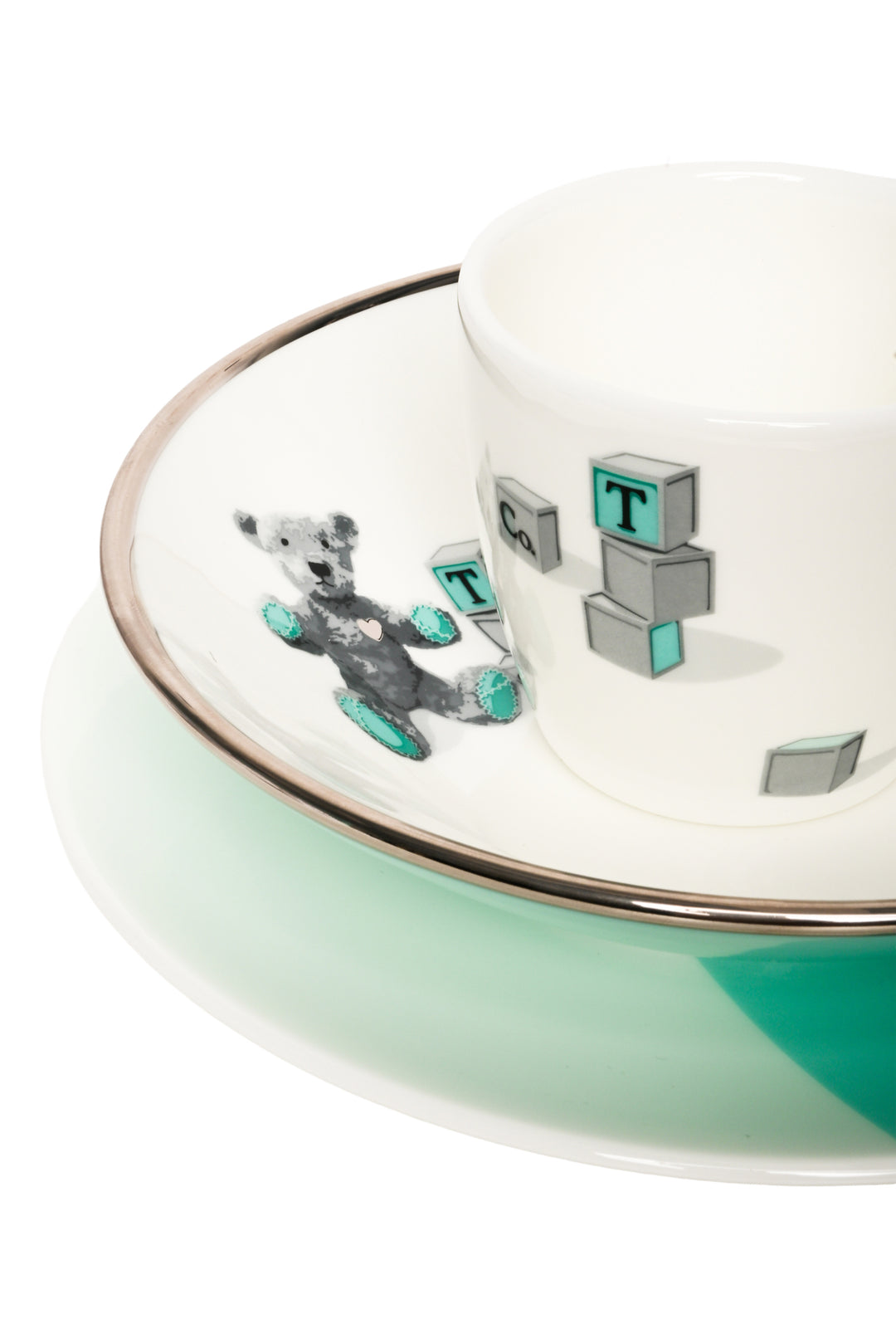 Tiffany & Co Kid's Fine Bone China Bear and Block 3-Piece Set