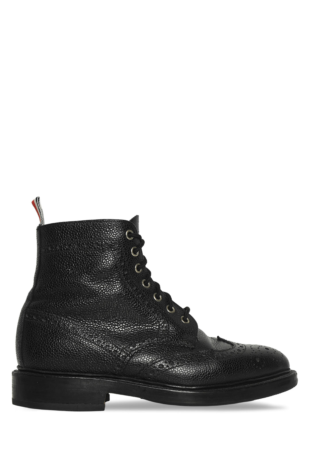 Thom Browne Men's Size 7 Pebble Grain Leather Sole Wing Top Boots