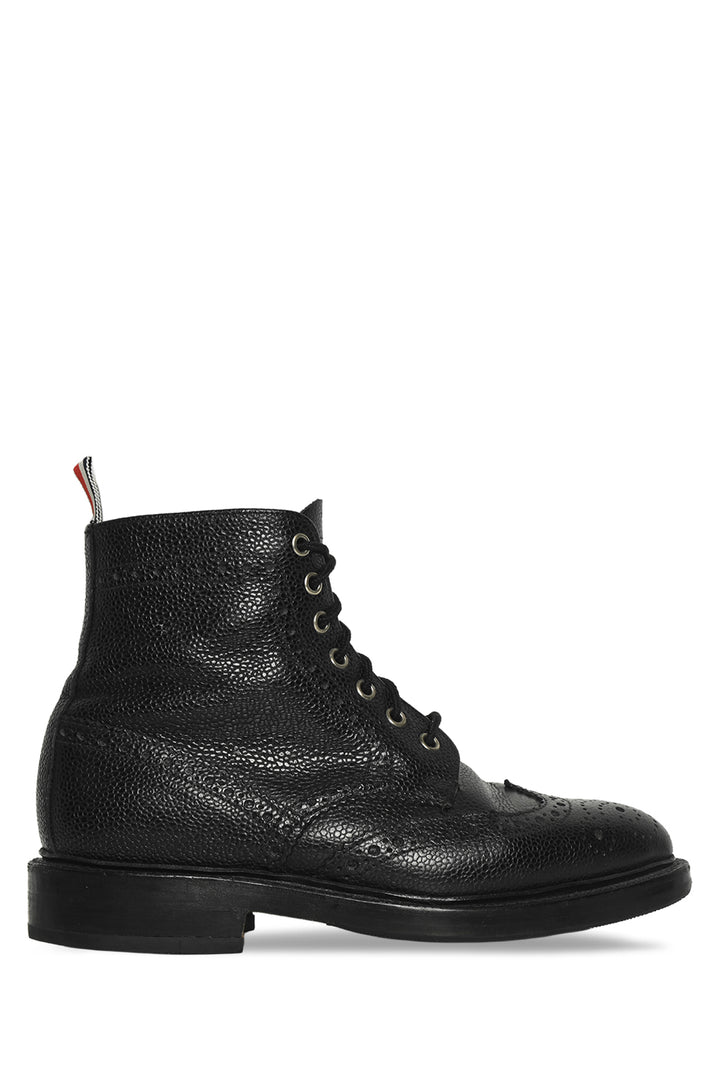Thom Browne Men's Size 7 Pebble Grain Leather Sole Wing Top Boots