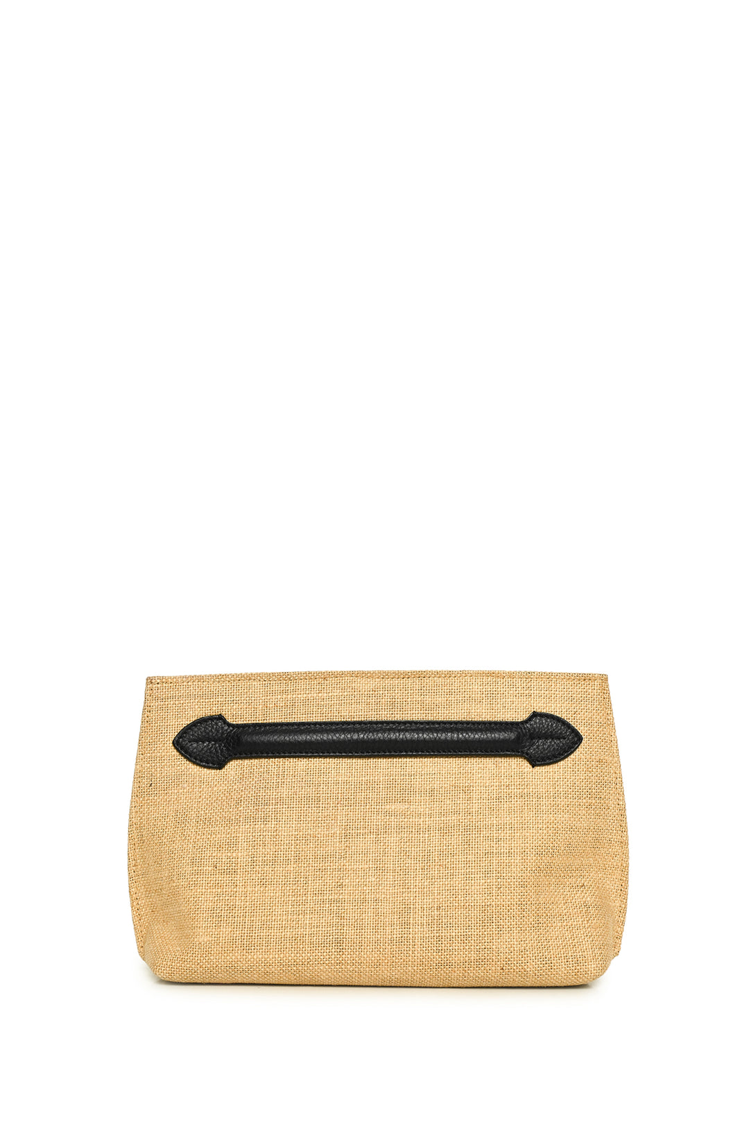 Burberry Logo Print Jute Clutch