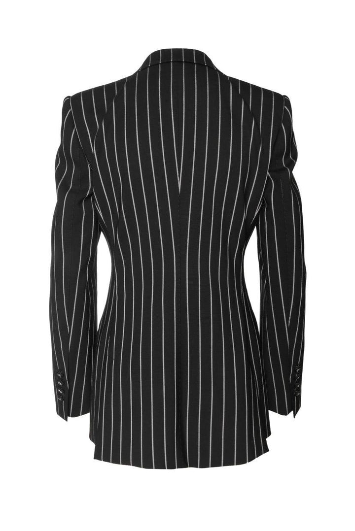 Dolce & Gabbana Size 40 Single Breasted Pinstripe Turlington Blazer