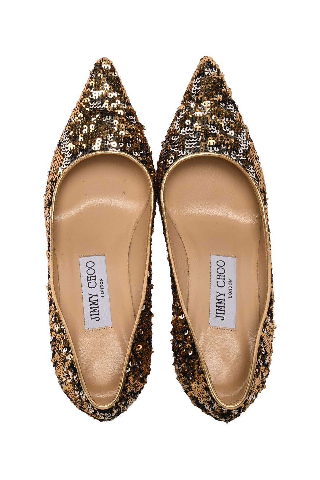 Jimmy Choo Size 34 Double Faced Sequin Agnes Pumps