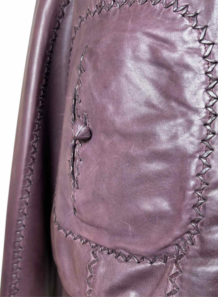 Marc Cain Size M Zip-up Leather Jacket