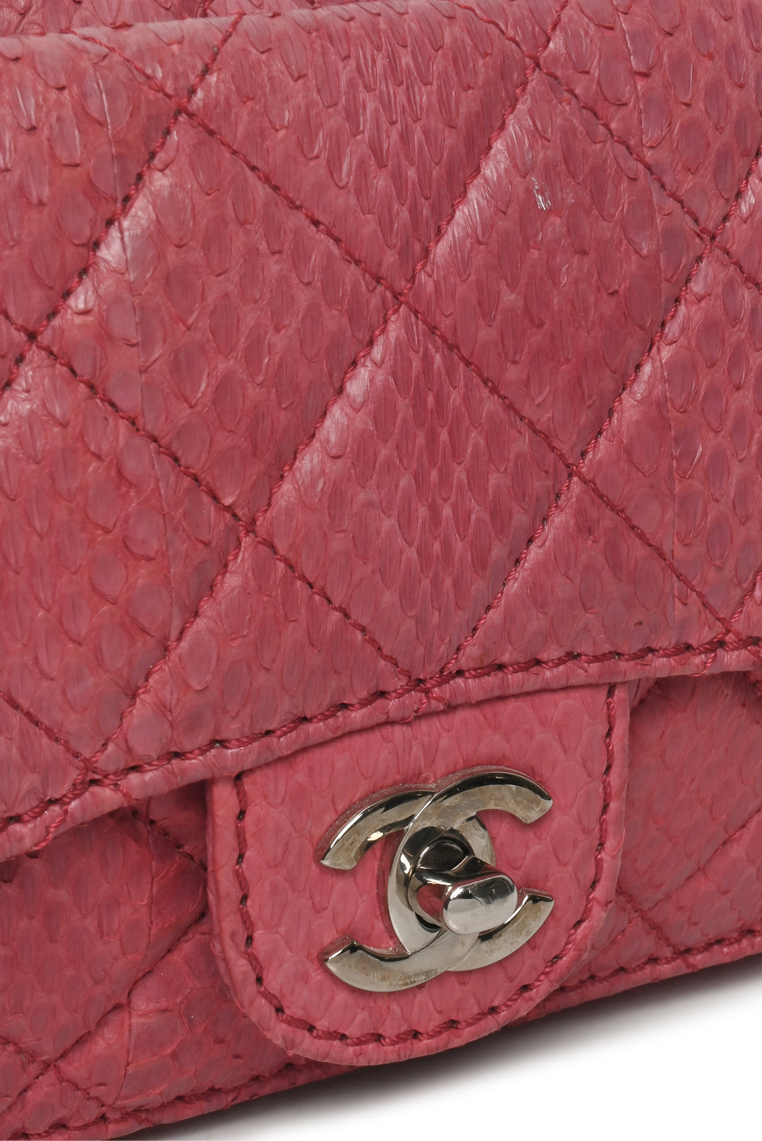 Chanel 2012-2013 Quilted Python Camera Case Shoulder Bag