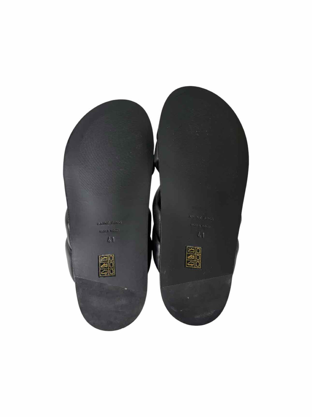 Anine Bing Size 41 Lizzie Leather Cross Strap Slide Sandals