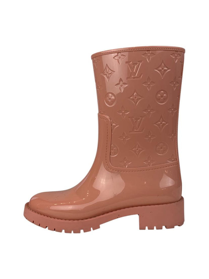 Louis Vuitton Size 39 Monogrammed Drops Flat Half Boots