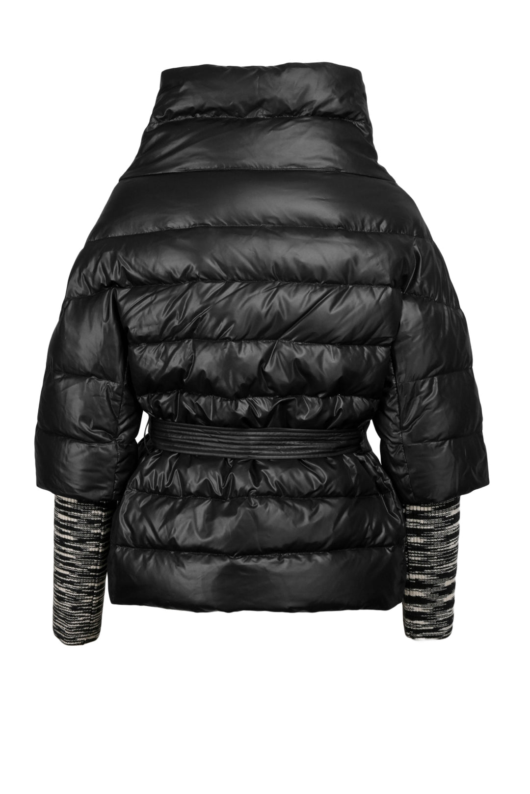 Missoni Size 42 Quilted Jacket with Knit Sleeves