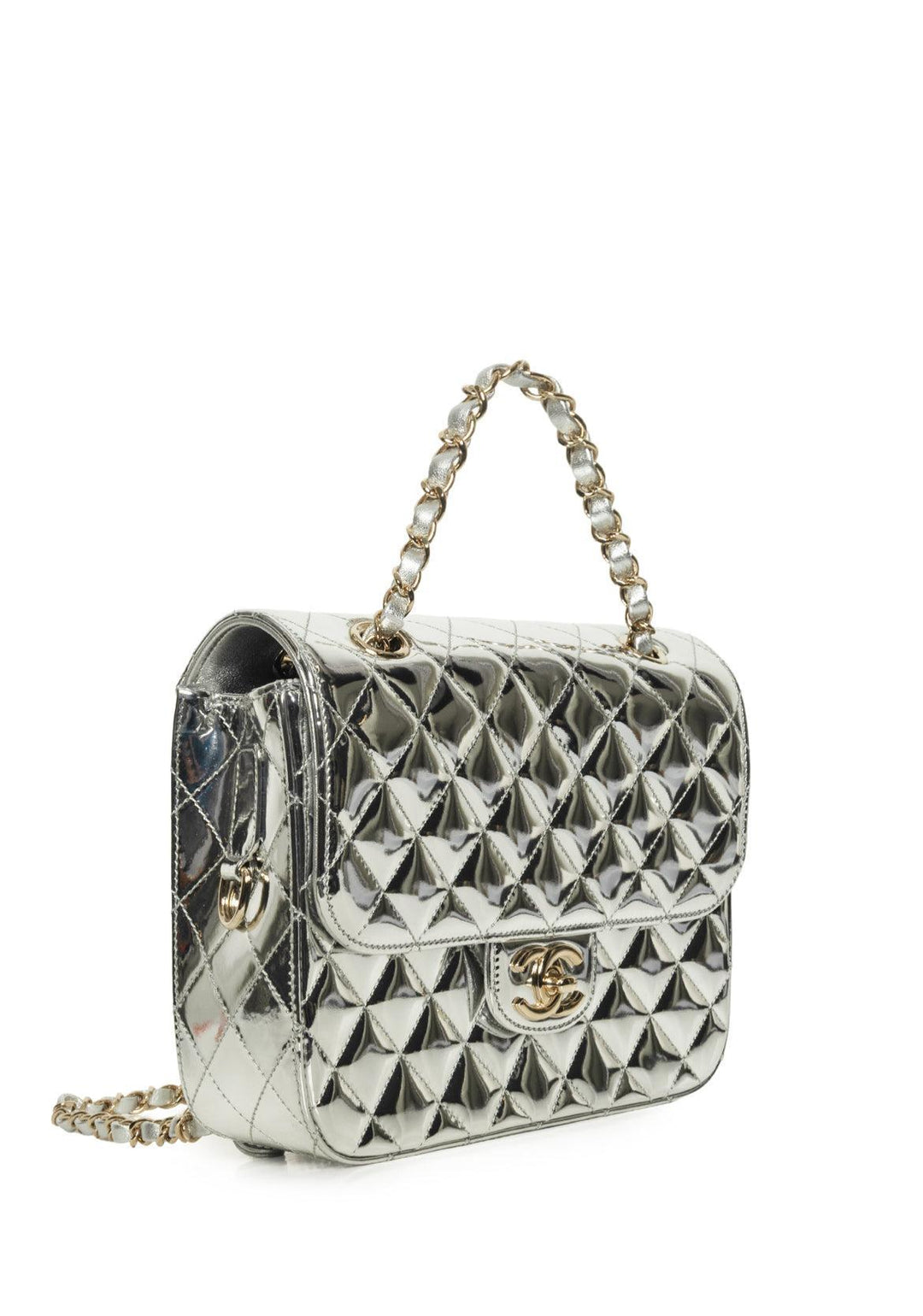 Chanel Mirror Calfskin Metallic Quilted Hollywood Boulevard BackPack