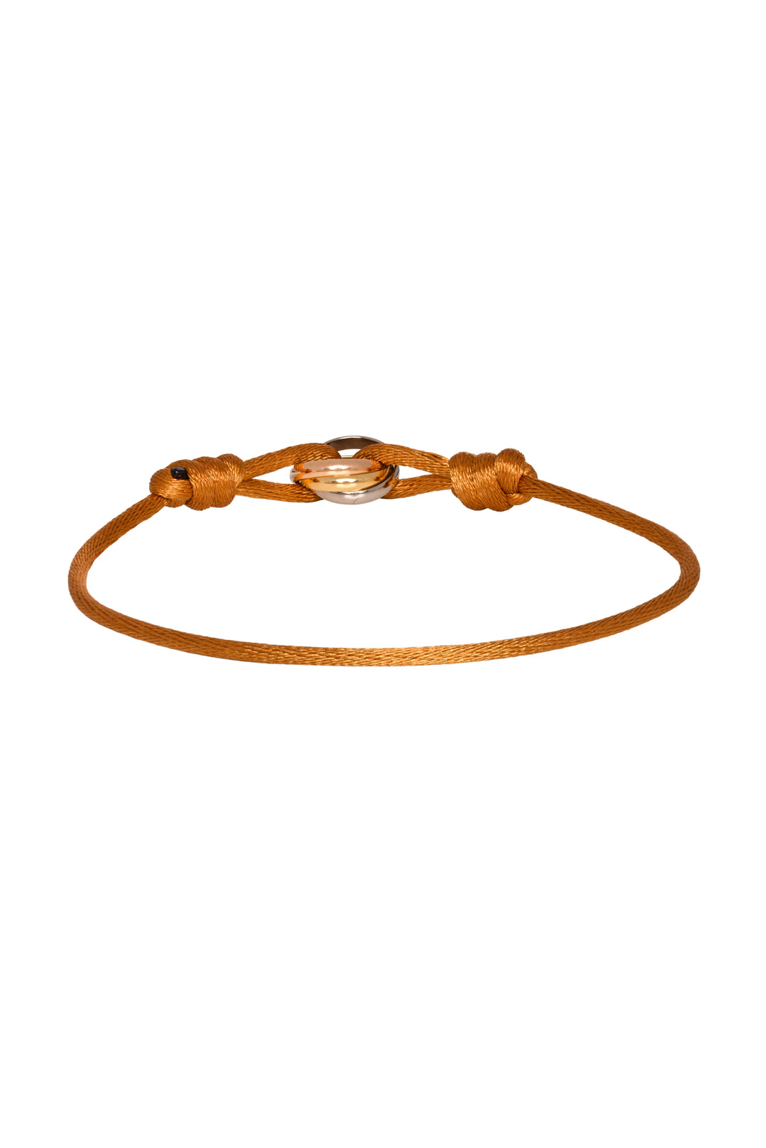 Cartier 18K Yellow, Rose & White Gold Trinity Cord Bracelet