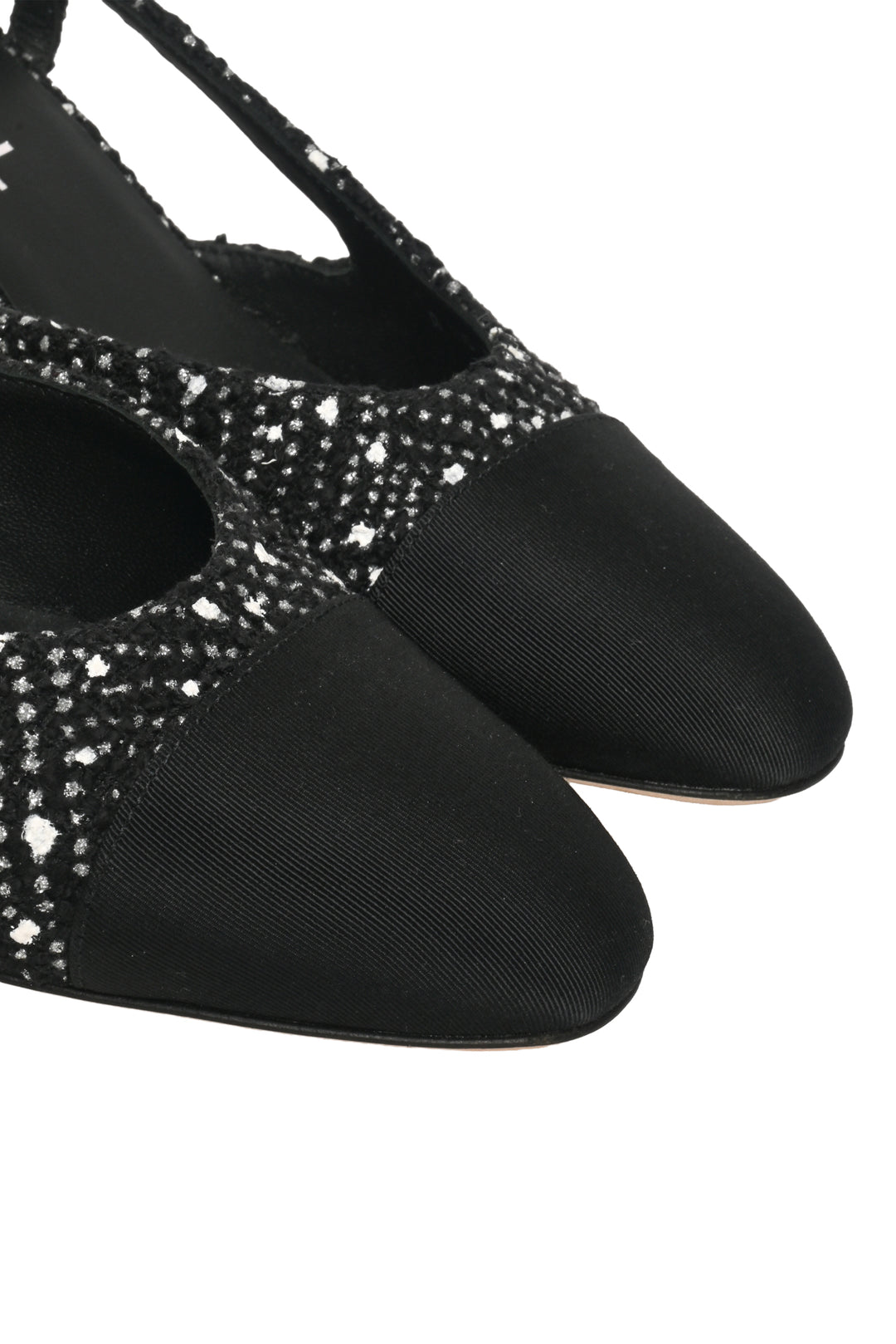 Chanel Size 38 Cap Toe Slingback Pumps