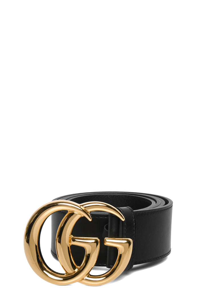 Gucci Size 36 Shiny Buckle GG Marmont Wide Belt
