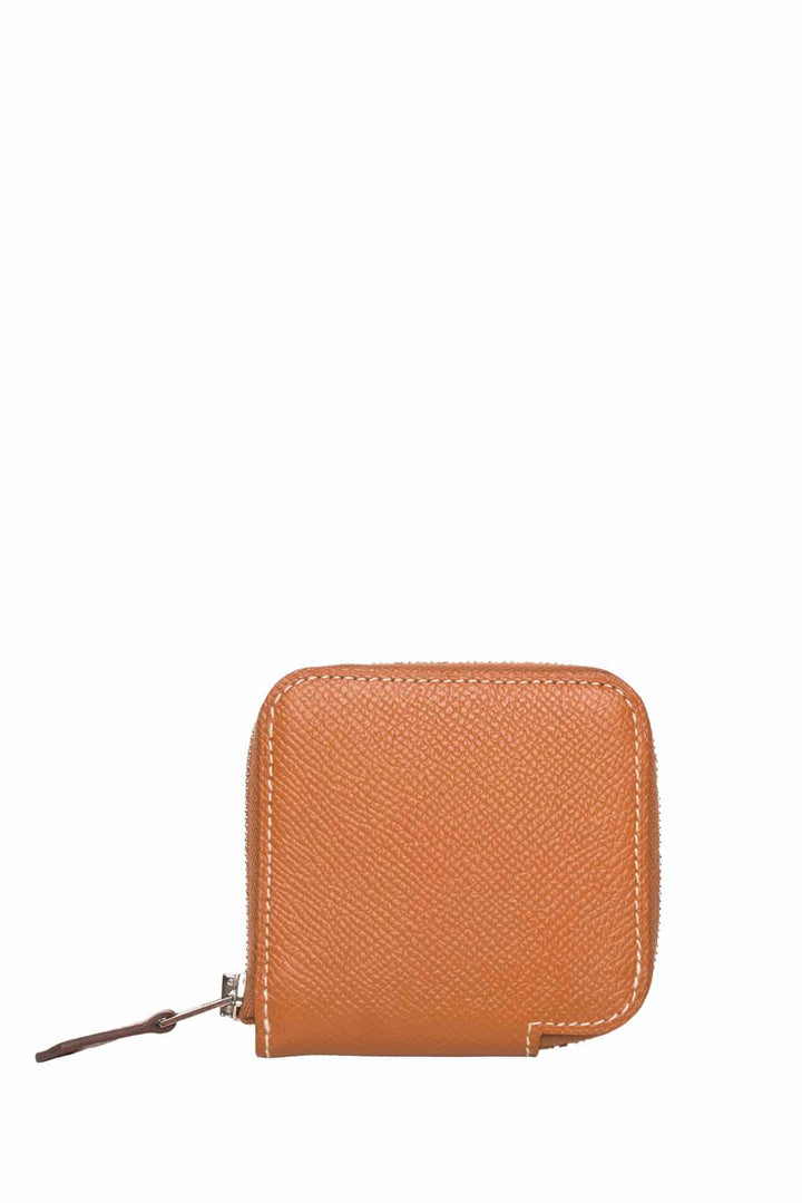 Hermes 2018 Epsom Silk' In Compact Coin Purse
