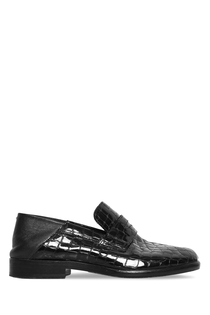 Maison Martin Margiela Size 39 Croc Embossed Patent Leather Tabi Loafers