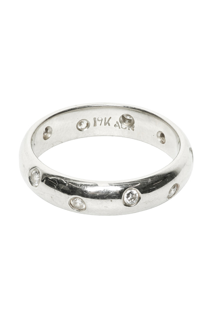 19K White Gold Multi Diamond Size 4.5 Ring